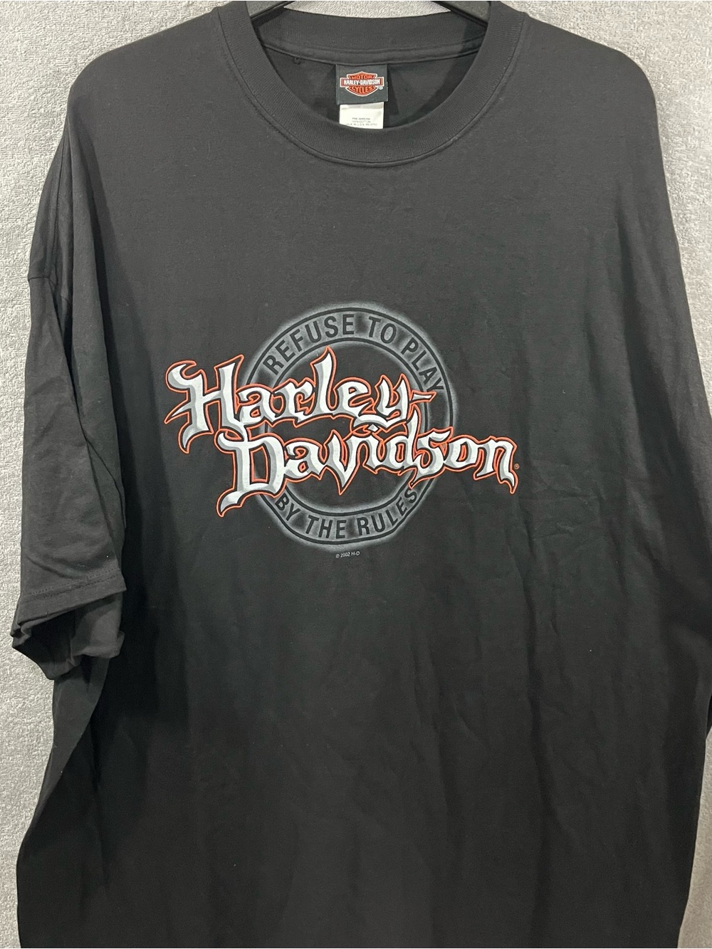 Vtg Harley Davidson Shirt Men 4XL Treasure Coast Refuse To Play By The Rule 2002